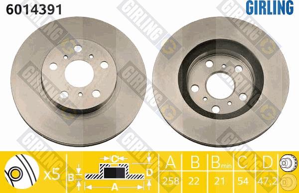 Girling 6014391 - Disc frana aaoparts.ro