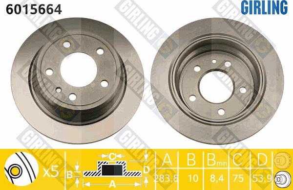 Girling 6015664 - Disc frana aaoparts.ro