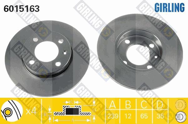 Girling 6015163 - Disc frana aaoparts.ro