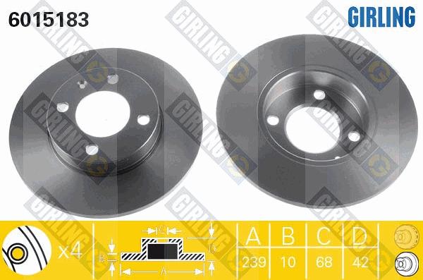 Girling 6015183 - Disc frana aaoparts.ro