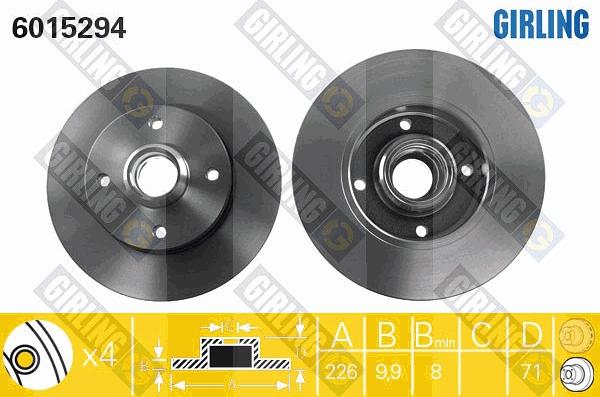 Girling 6015294 - Disc frana aaoparts.ro