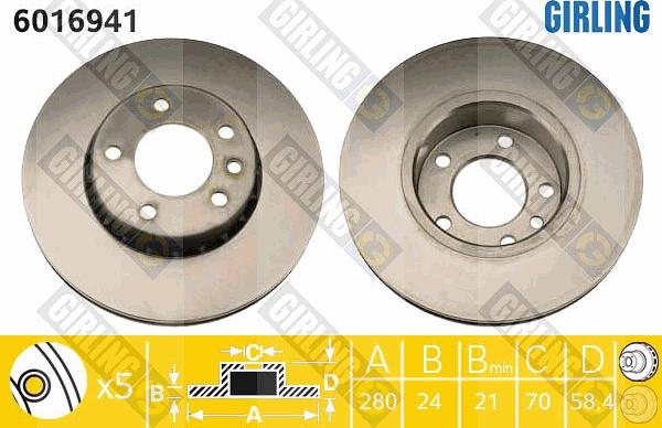 Girling 6016941 - Disc frana aaoparts.ro