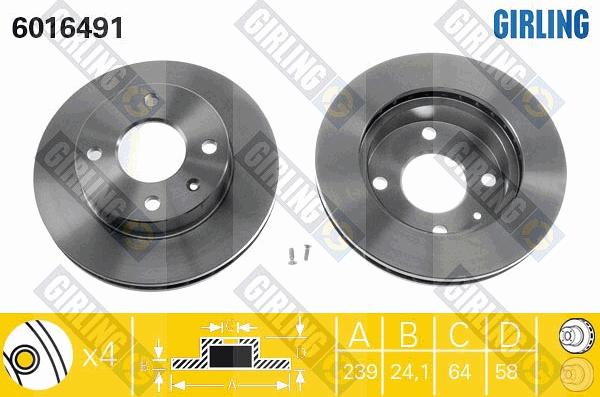 Girling 6016491 - Disc frana aaoparts.ro