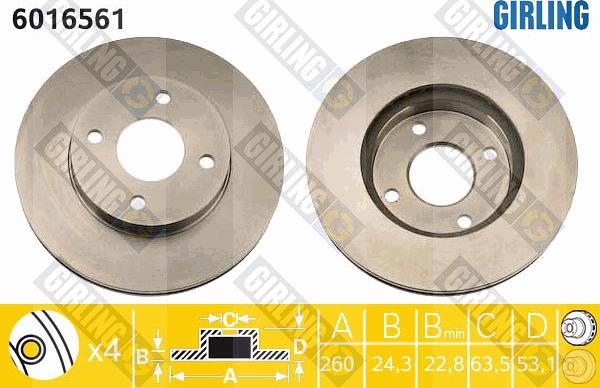 Girling 6016561 - Disc frana aaoparts.ro