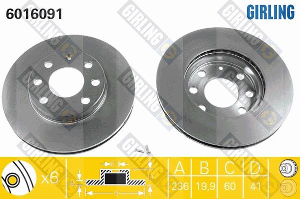 Girling 6016091 - Disc frana aaoparts.ro