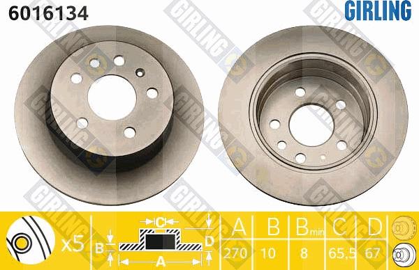 Girling 6016134 - Disc frana aaoparts.ro