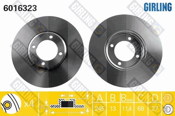 Girling 6016323 - Disc frana aaoparts.ro