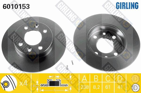 Girling 6010153 - Disc frana aaoparts.ro