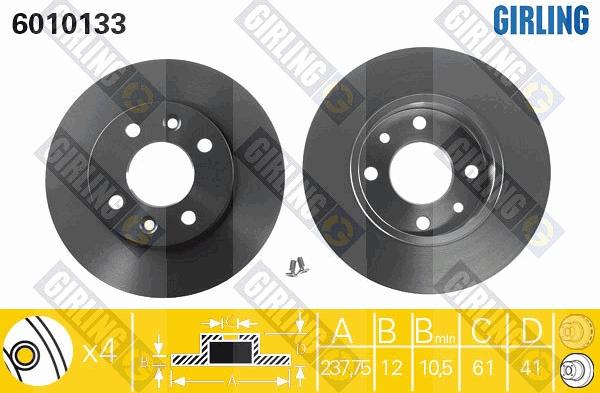Girling 6010133 - Disc frana aaoparts.ro