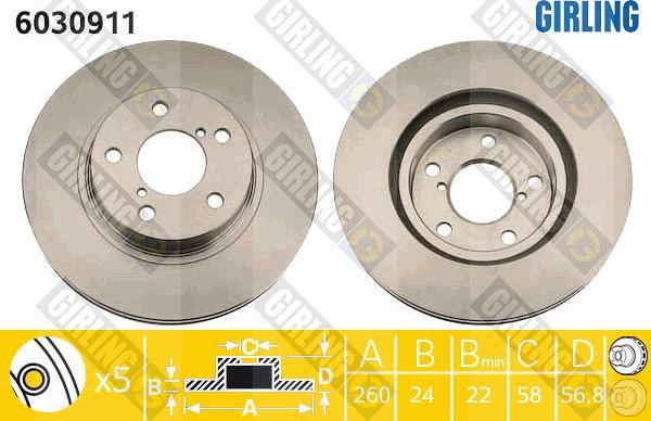 Girling 6030911 - Disc frana aaoparts.ro