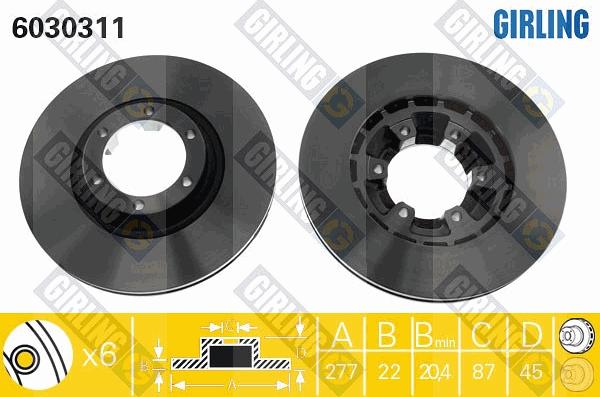 Girling 6030311 - Disc frana aaoparts.ro