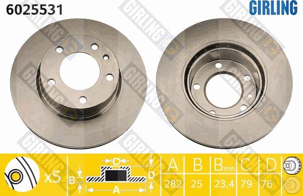 Girling 6025531 - Disc frana aaoparts.ro