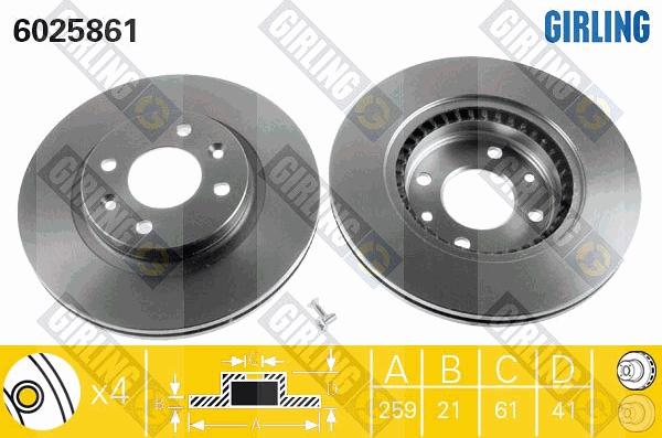 Girling 6025861 - Disc frana aaoparts.ro