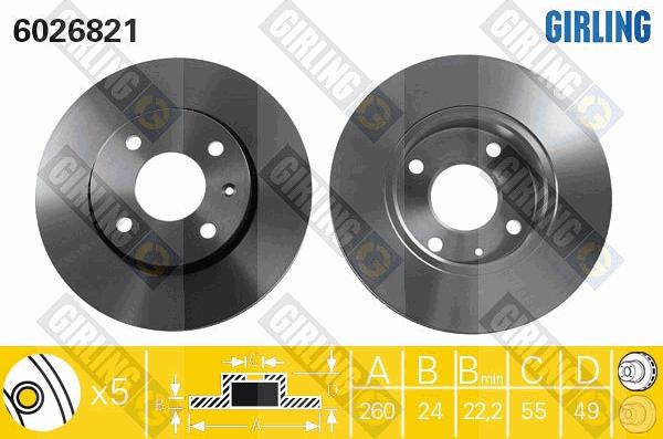 Girling 6026821 - Disc frana aaoparts.ro