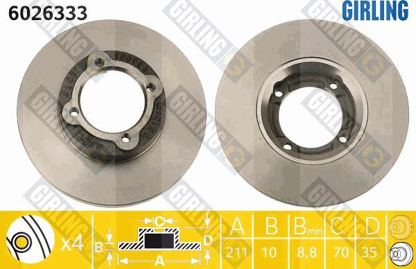Girling 6026333 - Disc frana aaoparts.ro
