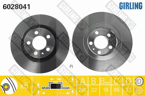 Girling 6028041 - Disc frana aaoparts.ro