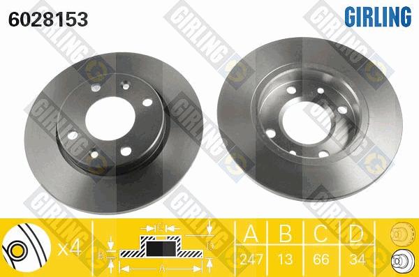 Girling 6028153 - Disc frana aaoparts.ro