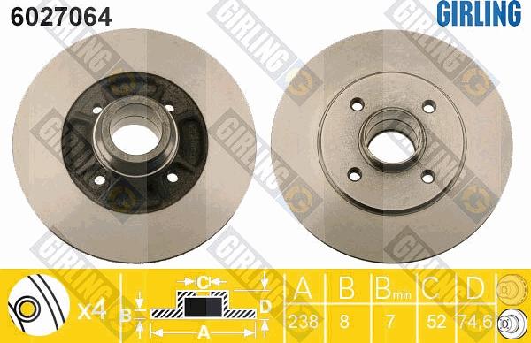 Girling 6027064 - Disc frana aaoparts.ro