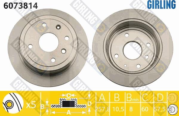 Girling 6073814 - Disc frana aaoparts.ro