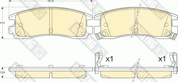 Girling 6140989 - Set placute frana,frana disc aaoparts.ro