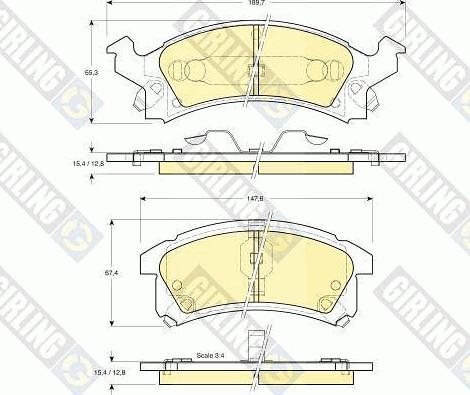 Girling 6140025 - Set placute frana,frana disc aaoparts.ro