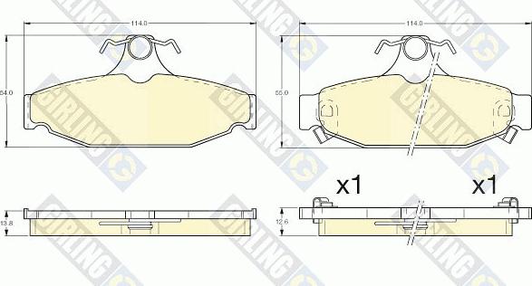 Girling 6140891 - Set placute frana,frana disc aaoparts.ro