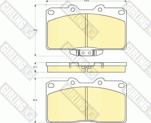 Girling 6140769 - Set placute frana,frana disc aaoparts.ro