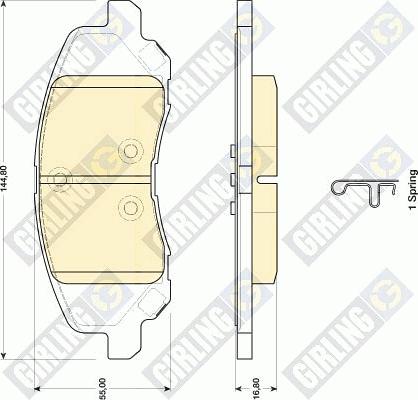 Girling 6141419 - Set placute frana,frana disc aaoparts.ro