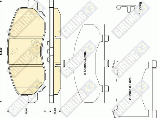 Girling 6141429 - Set placute frana,frana disc aaoparts.ro