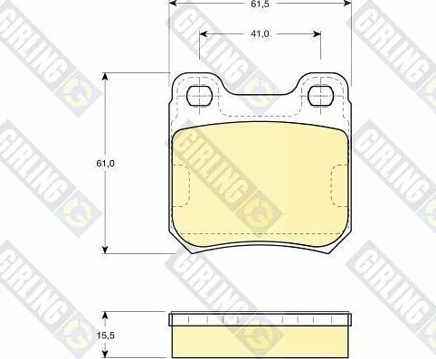 Girling 6109142 - Set placute frana,frana disc aaoparts.ro