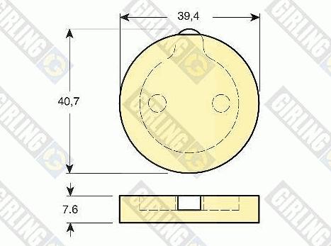 Girling 6101669 - Set placute de frana,frana de parcare cu disc aaoparts.ro