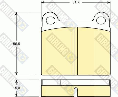 Girling 6101012 - Set placute frana,frana disc aaoparts.ro