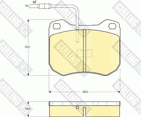 Girling 6101732 - Set placute frana,frana disc aaoparts.ro