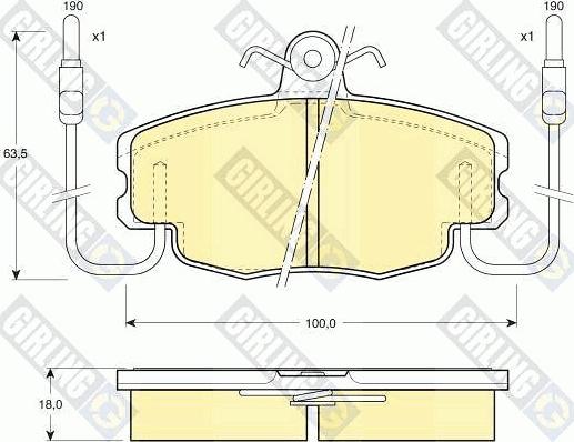 Girling 6108071 - Set placute frana,frana disc aaoparts.ro