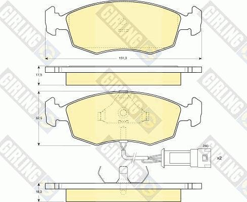 Girling 6103012 - Set placute frana,frana disc aaoparts.ro
