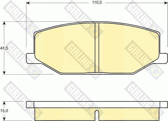 Girling 6103839 - Set placute frana,frana disc aaoparts.ro