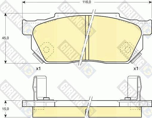 Girling 6103259 - Set placute frana,frana disc aaoparts.ro