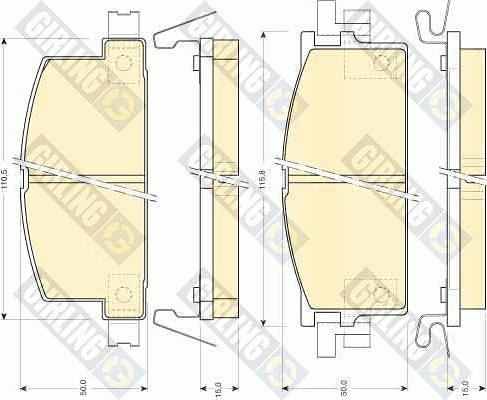 Girling 6107809 - Set placute frana,frana disc aaoparts.ro