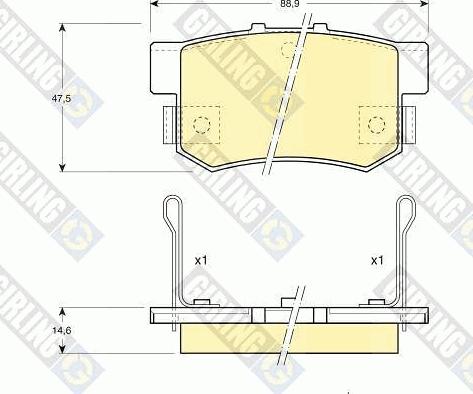 Girling 6107749 - Set placute frana,frana disc aaoparts.ro