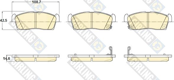 Girling 6119409 - Set placute frana,frana disc aaoparts.ro