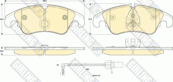 Girling 6119081 - Set placute frana,frana disc aaoparts.ro