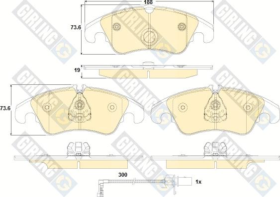 Girling 6119161 - Set placute frana,frana disc aaoparts.ro