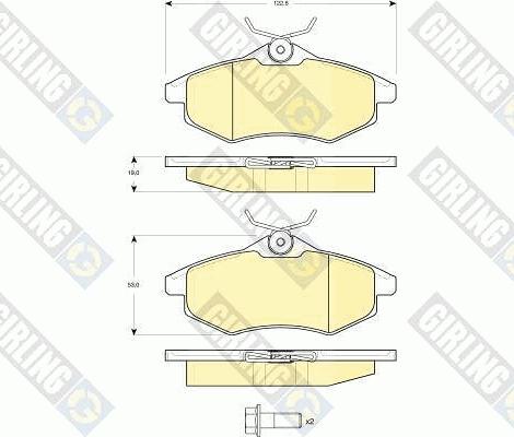 Girling 6114951 - Set placute frana,frana disc aaoparts.ro