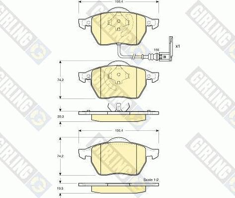 Girling 6114032 - Set placute frana,frana disc aaoparts.ro