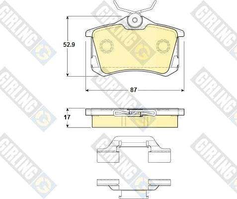 Girling 6114161 - Set placute frana,frana disc aaoparts.ro