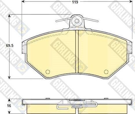 Girling 6114371 - Set placute frana,frana disc aaoparts.ro