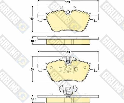 Girling 6114762 - Set placute frana,frana disc aaoparts.ro
