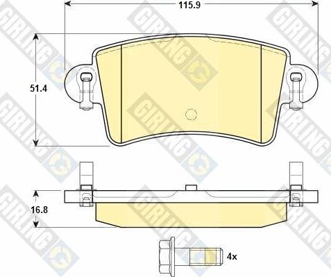 Girling 6114704 - Set placute frana,frana disc aaoparts.ro