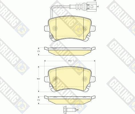 Girling 6115571 - Set placute frana,frana disc aaoparts.ro