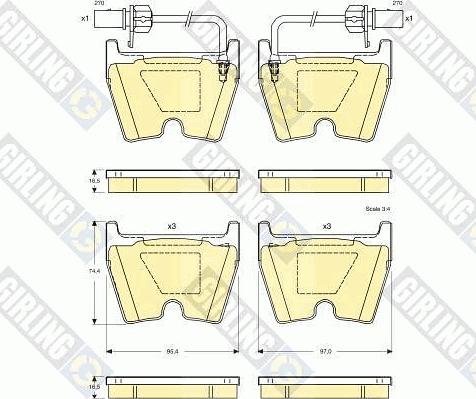 Girling 6115079 - Set placute frana,frana disc aaoparts.ro